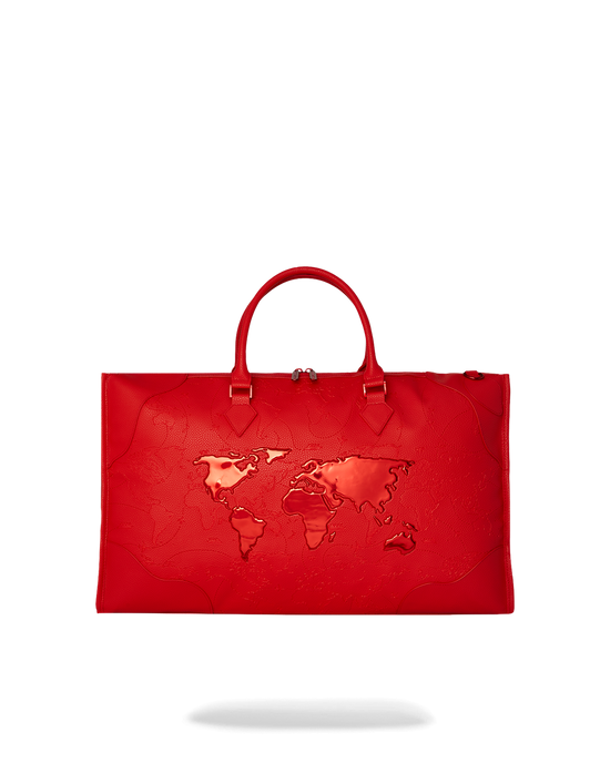 sprayground JAMES FIRST CLASS RUBY RED PYRAMID LARGE DUFFLE