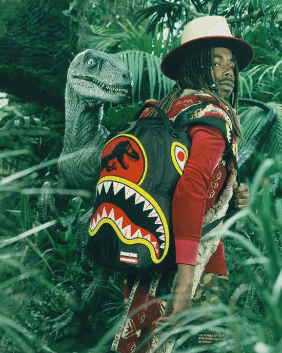 Sprayground JURASSIC PARK SHARK "CHENILLE SHARK" BACKPACK (DLXR)
