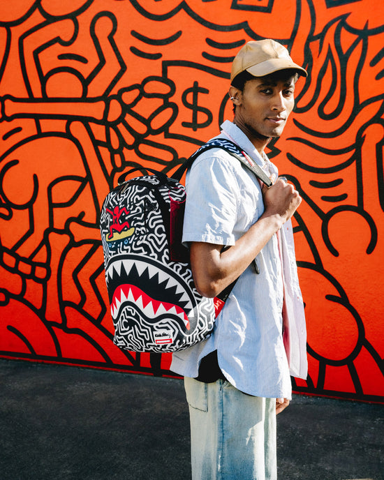 Sprayground KEITH HARING SKATER SHARK DLXSR BACKPACK