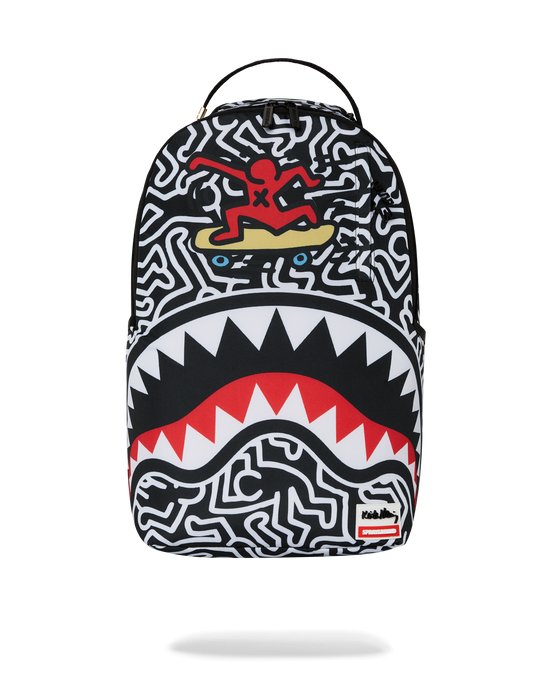 sprayground KEITH HARING SKATER SHARK DLXSR BACKPACK