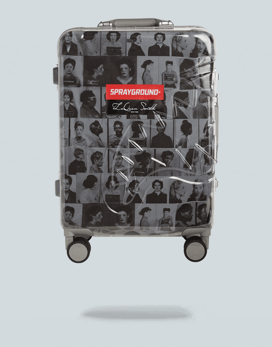 sprayground LAQUAN SMITH EMBOSSED CLEAR 3M CARRY-ON