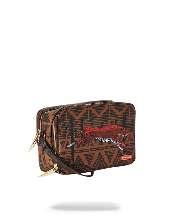 sprayground LEOPARDS IN PARIS TOILETRY AKA MONEY BAG