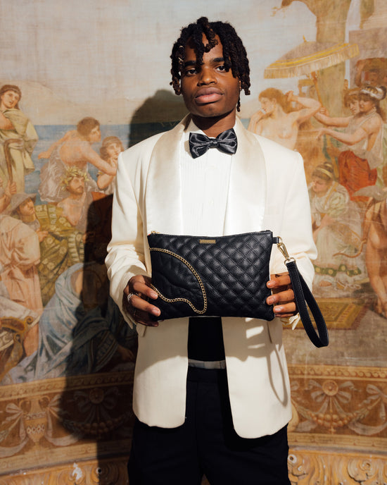 Sprayground LEVELED UP SPLIT QUILT SHARK CROSSOVER CLUTCH