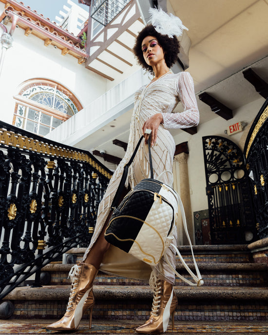 Sprayground LEVELED UP SPLIT QUILT SHARK SAVAGE BACKPACK