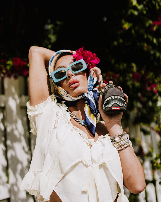 Sprayground LIGHTS OUT SHARKS IN PARIS BACKPACK KEYCHAIN