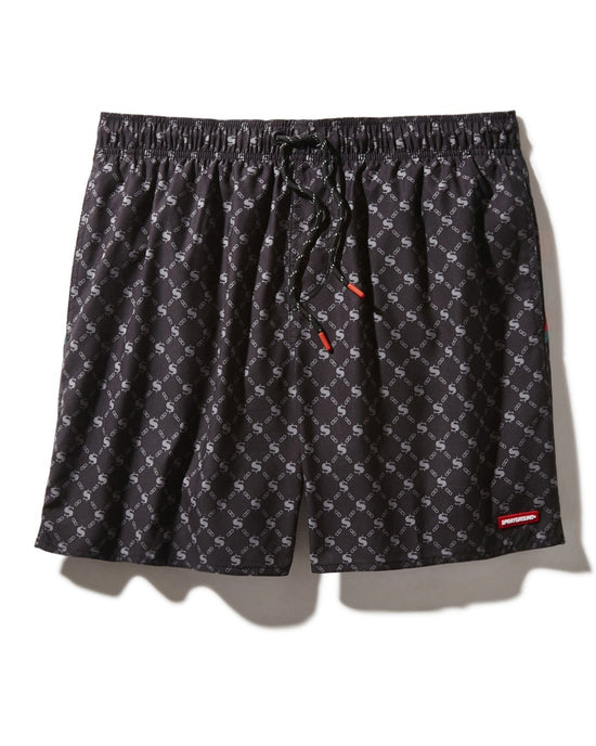 sprayground MIDNIGHT MONEY PATTERN SHOTO SWIM TRUNKS