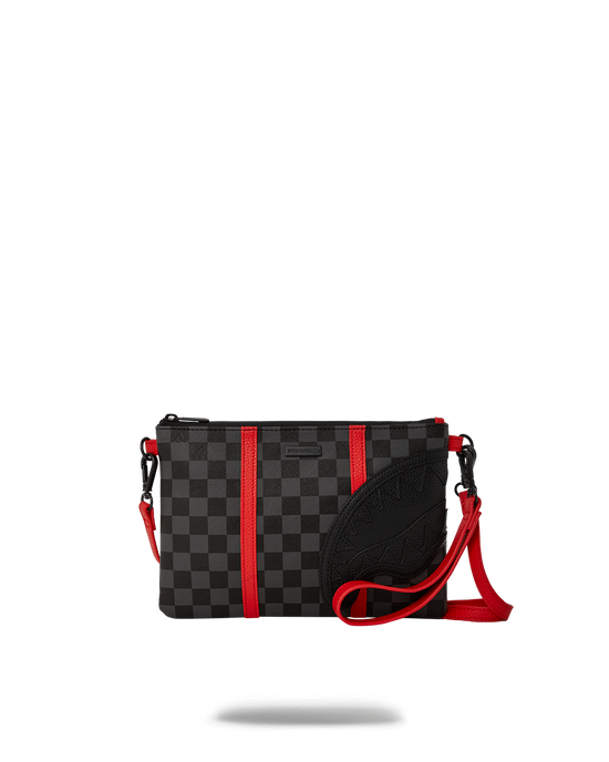 sprayground MONACO SHARK CLUB CROSSOVER CLUTCH W/ SHOULDER STRAP