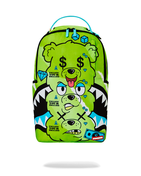sprayground MONEY BEAR SEEING TRIPLE DLXSR BACKPACK