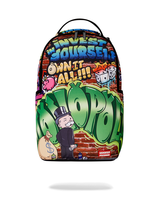 sprayground MONOPOLY GRAFFITI GOLD RUSH DLXR BACKPACK