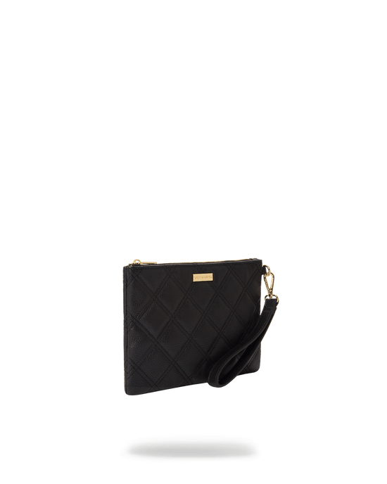 Sprayground NOIR QUILT GOLD CHAIN SHARK CROSSOVER CLUTCH