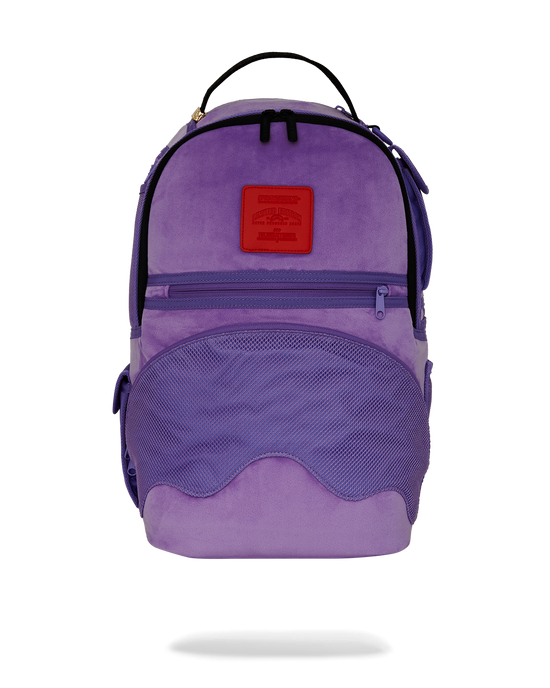 Sprayground NOOO WAY A REVERSIBLE BACKPACK - PURPLE VELOUR TO OG SHARKS IN PARIS BACKPACK