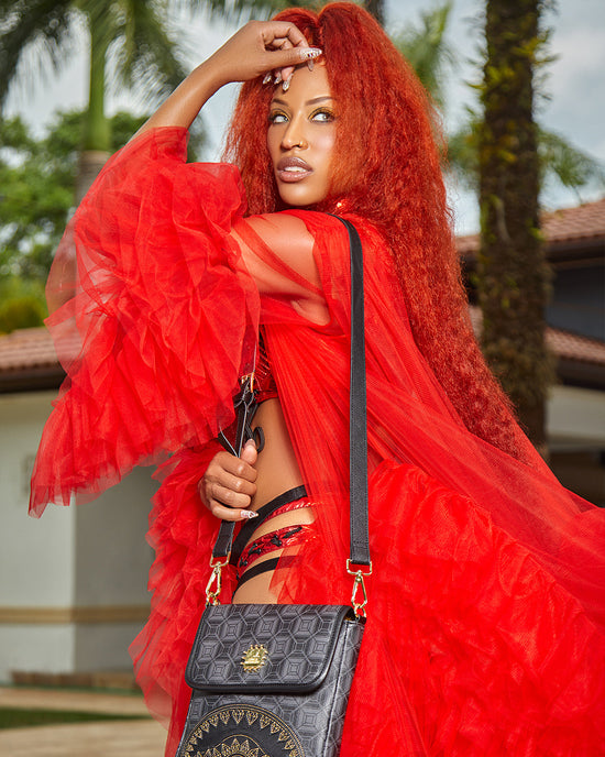 Sprayground OBSIDIAN STUNNER A.i.6 SANDFLOWER COLLAB LARGE SLING