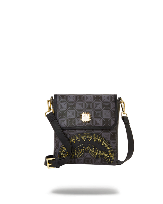 sprayground OBSIDIAN STUNNER A.i.6 SANDFLOWER COLLAB LARGE SLING