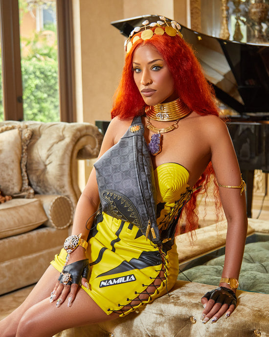 Sprayground OBSIDIAN STUNNER A.i.6 SANDFLOWER COLLAB SAVVY CROSSBODY