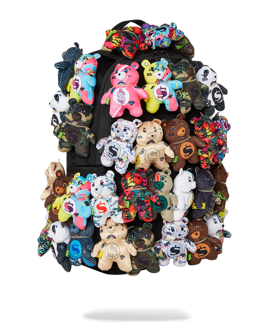 Sprayground PACK OF BEARS REAL PLUSH BEARS RUNWAY PIECE BACKPACK - SUPER EXCLUSIVE