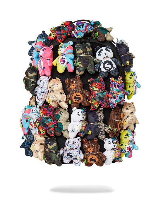 sprayground PACK OF BEARS REAL PLUSH BEARS RUNWAY PIECE BACKPACK - SUPER EXCLUSIVE