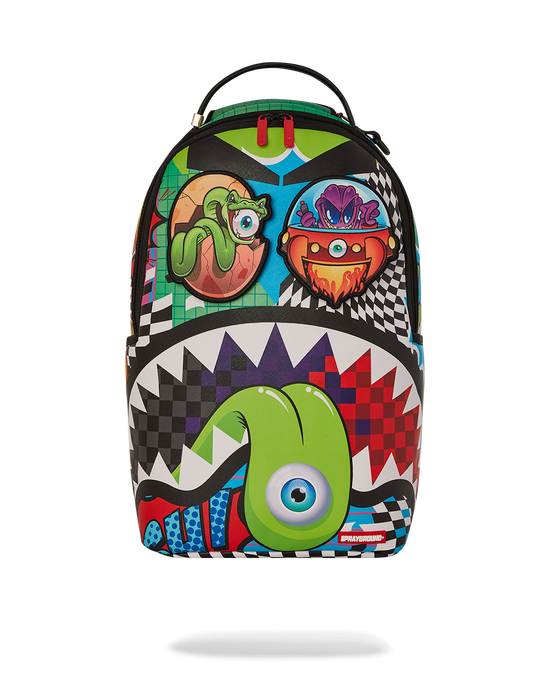 Sprayground PSYCHO WORLD OF FUN BACKPACK (WITH REMOVABLE VELCRO EYE PATCHES)