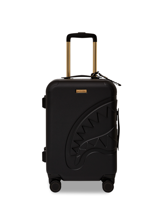 Sprayground REALITY CHECK SHARKITECTURE CARRY-ON JETBLACK LUGGAGE (GOLD HARDWARE)