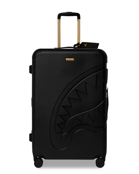 Sprayground REALITY CHECK SHARKITECTURE FULL-SIZE JETBLACK LUGGAGE (GOLD HARDWARE)
