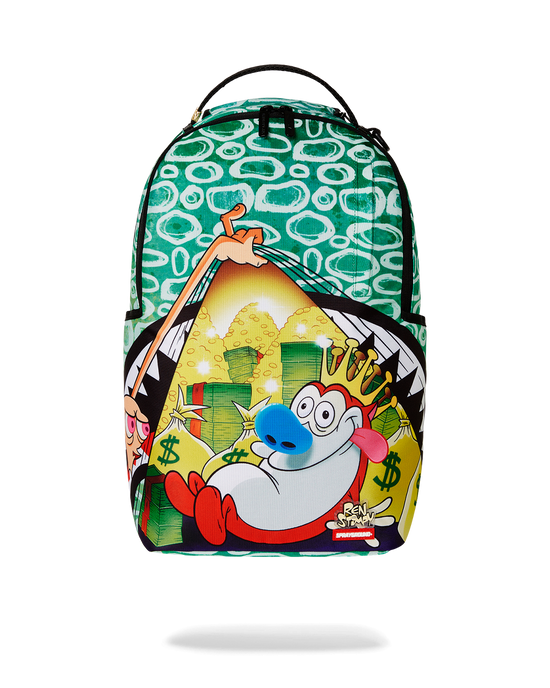 sprayground REN & STIMPY HIDDEN GOLD MINE DLXR BACKPACK