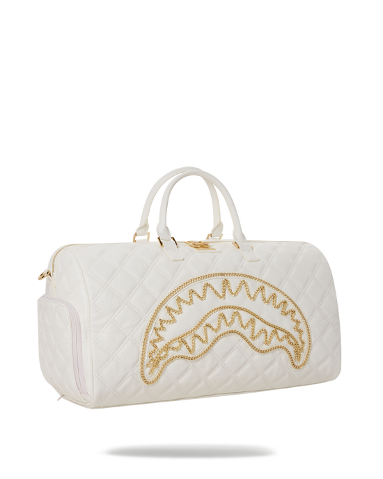 Sprayground RIVIERA LE BLANC GOLD CHAIN SHARK DUFFLE