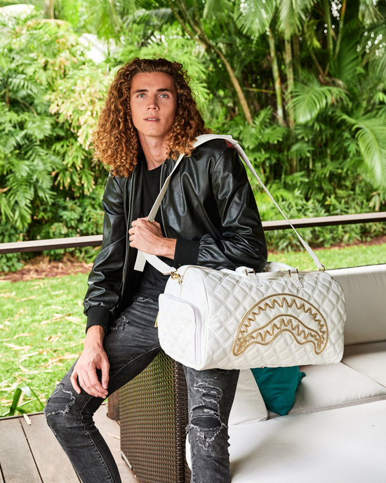 Sprayground RIVIERA LE BLANC GOLD CHAIN SHARK DUFFLE