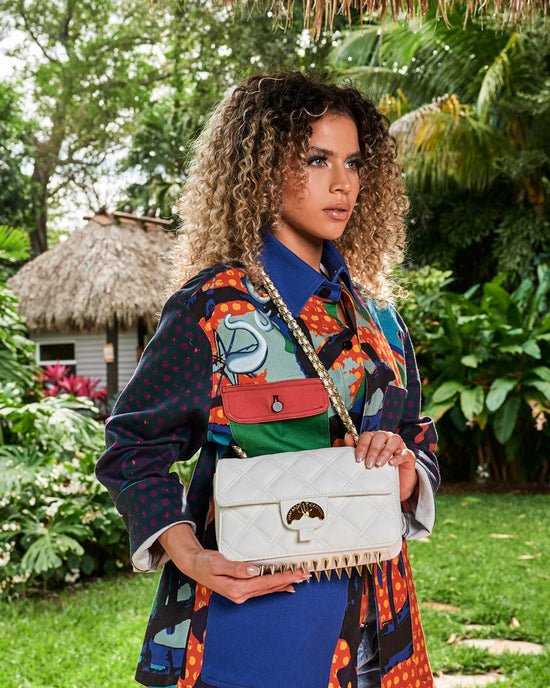 Sprayground RIVIERA LE BLANC GOLD CHAIN SHARK HANDBAG