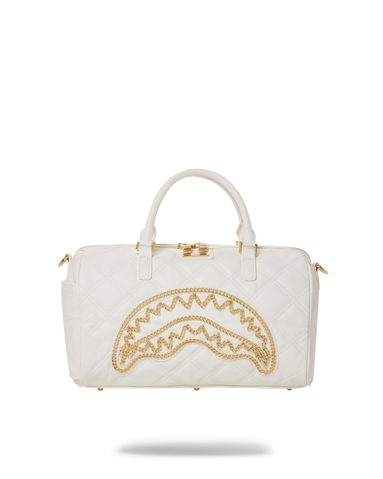 sprayground RIVIERA LE BLANC GOLD CHAIN SHARK MINI DUFFLE