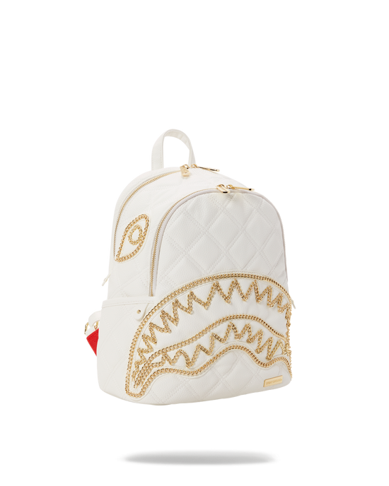 Sprayground RIVIERA LE BLANC GOLD CHAIN SHARK SAVAGE BACKPACK