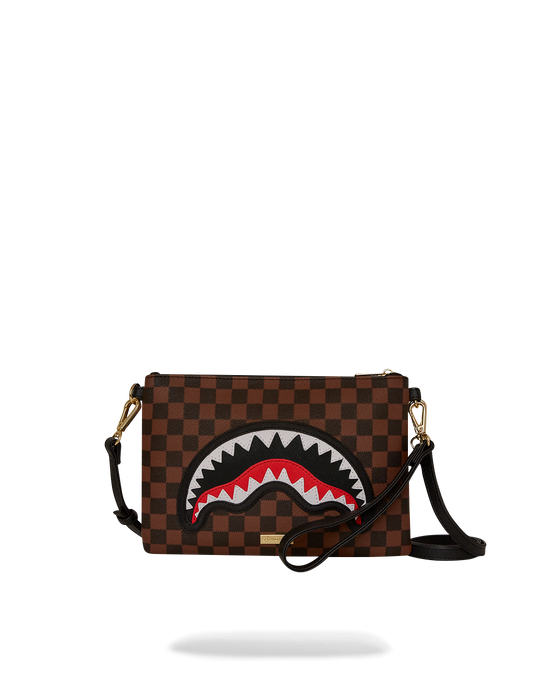 sprayground SAWTOOTH SHARKS IN PARIS CROSSOVER CLUTCH