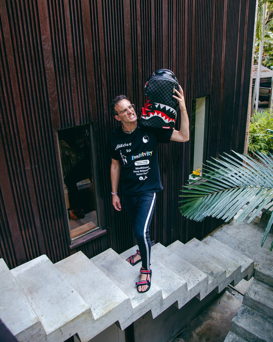 Sprayground SHARK BITE SHARKS IN PARIS GRAY BACKPACK (DLXV)