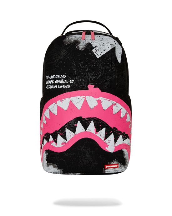 sprayground SHARK CENTRAL ACRYLIC ART DLX COTTON BACKPACK