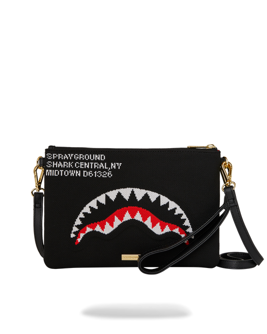 sprayground SHARK CENTRAL AEROFLEX CROSSOVER CLUTCH