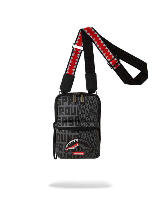 sprayground SHARKFINITY STEALTH PILOT MESSENGER SLING BAG