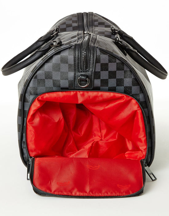 Sprayground SHARKS IN PARIS (BLACK CHECKERED EDITION) DUFFLE