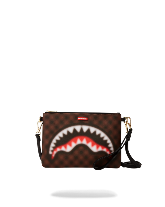 sprayground SHARKS IN PARIS BLUR EFFECT CROSSOVER CLUTCH