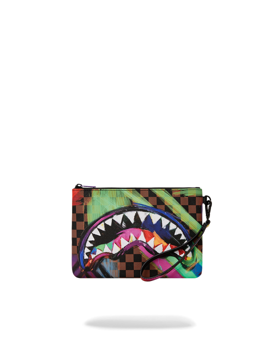 sprayground SHARKS IN PARIS CITY STREAKS CROSSOVER CLUTCH