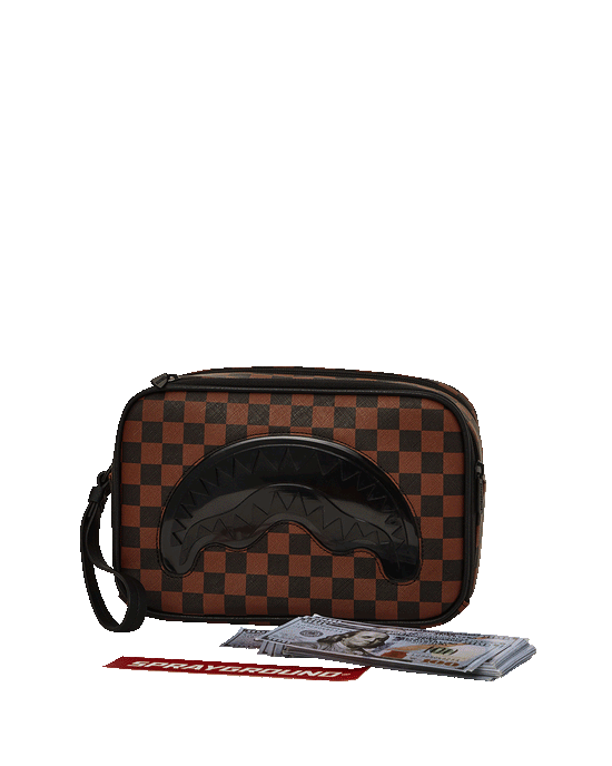 sprayground SHARKS IN PARIS CLEAR FOR TAKEOFF TOILETRY BAG