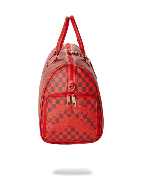 Sprayground SHARKS IN PARIS DUFFLE (RED CHECKERED EDITION)