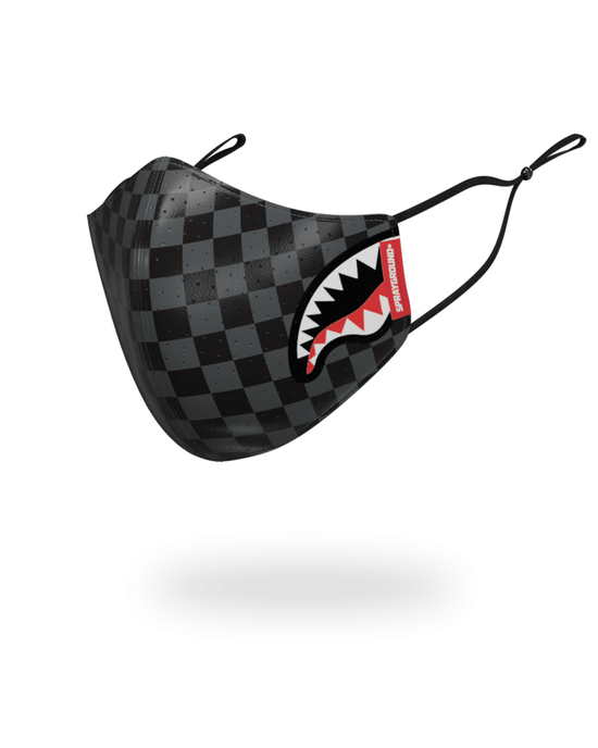 Sprayground SHARKS IN PARIS (GRAY) VEGAN LEATHER FACE MASK