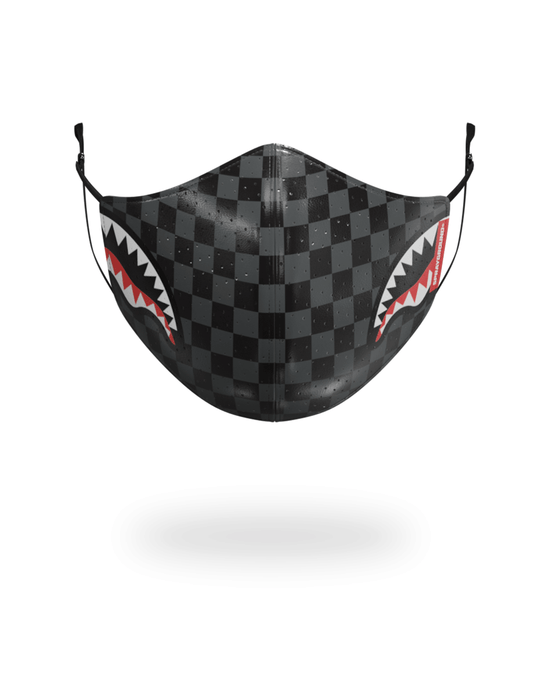 sprayground SHARKS IN PARIS (GRAY) VEGAN LEATHER FACE MASK
