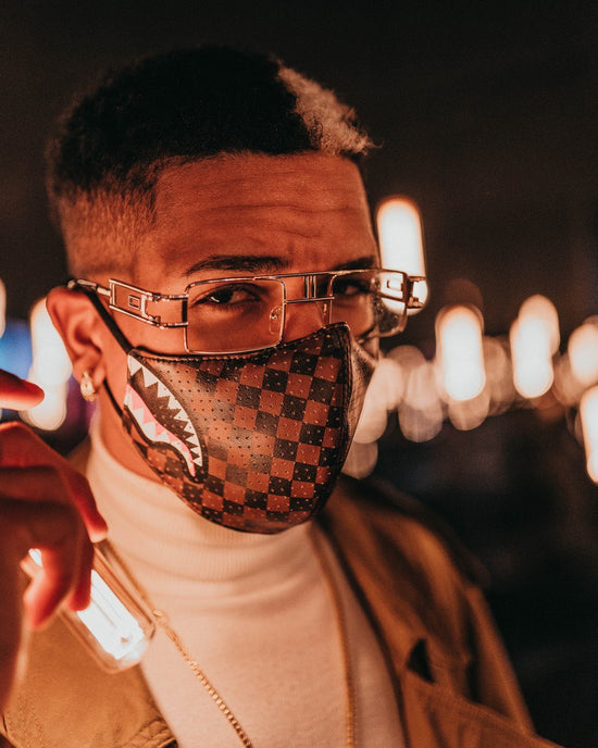 Sprayground SHARKS IN PARIS VEGAN LEATHER FACE MASK