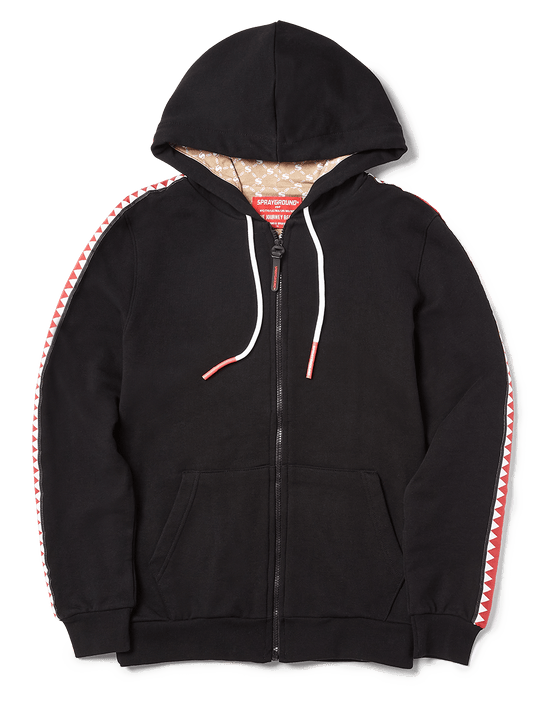 sprayground SHARKTRACK TIGER MONEY ZIPUP HOODIE (BLACK)