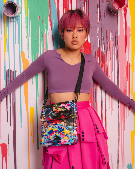 Sprayground SLICED AND DICED CAMO MESSENGER SLING BAG