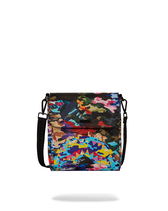Sprayground SLICED AND DICED CAMO MESSENGER SLING BAG