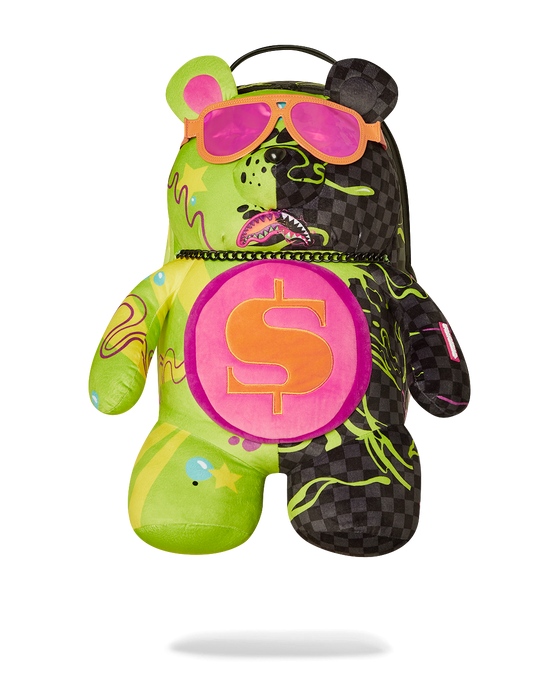 sprayground SLIME DIME MONEYBEAR TEDDYBEAR ON BACKPACK