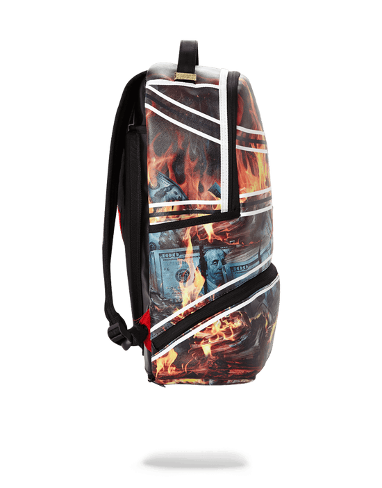 Sprayground SPALDING X SPRAYGROUND FIRE MONEY BACKPACK