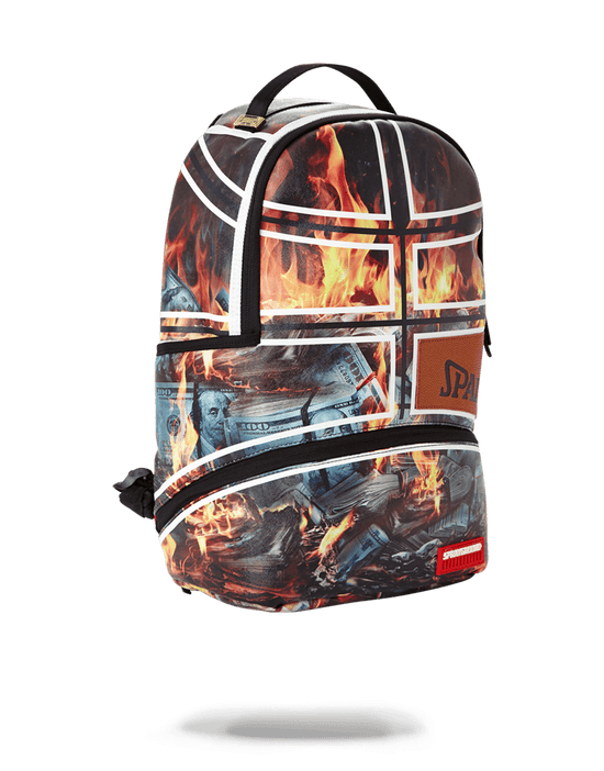 Sprayground SPALDING X SPRAYGROUND FIRE MONEY BACKPACK