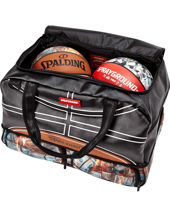 Sprayground SPALDING X SPRAYGROUND FIRE MONEY SNEAKER DUFFEL