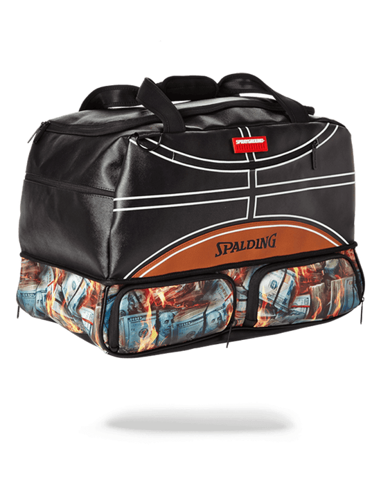 Sprayground SPALDING X SPRAYGROUND FIRE MONEY SNEAKER DUFFEL
